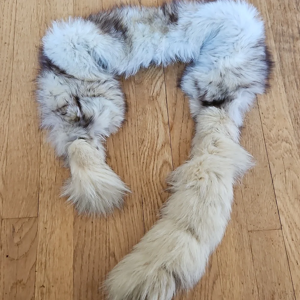 Vintage Fox Fur Scarf Collar OS
